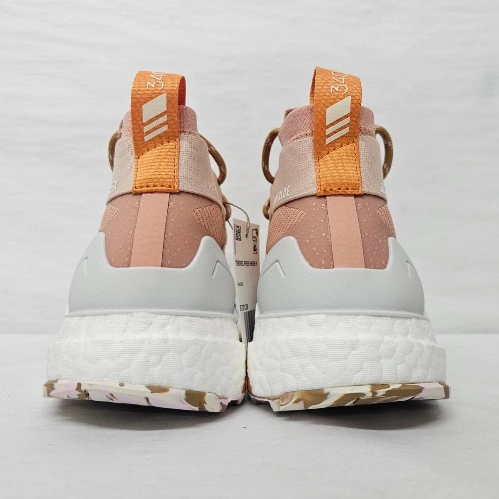 Adidas Terrex Free Hiker Primeblue Hiking Shoes FZ3129 Pink Tan Women's Size 7.5